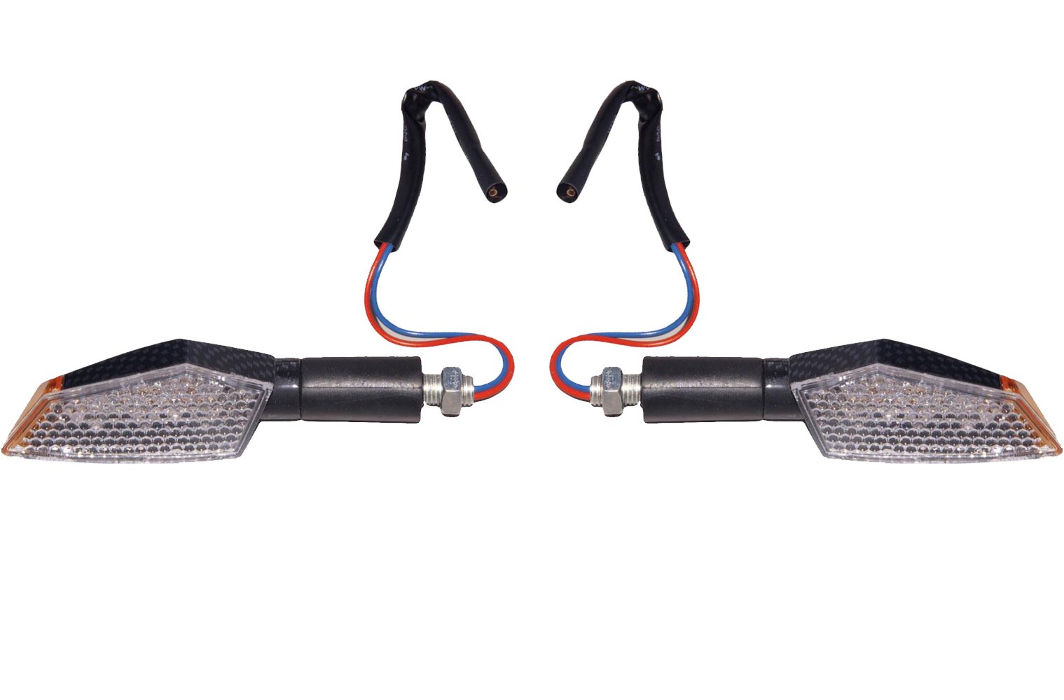 Yana ShikiUSA TSU-D6CB Carbon Fiber Look Universal Sport LED Turn Signal Indicator