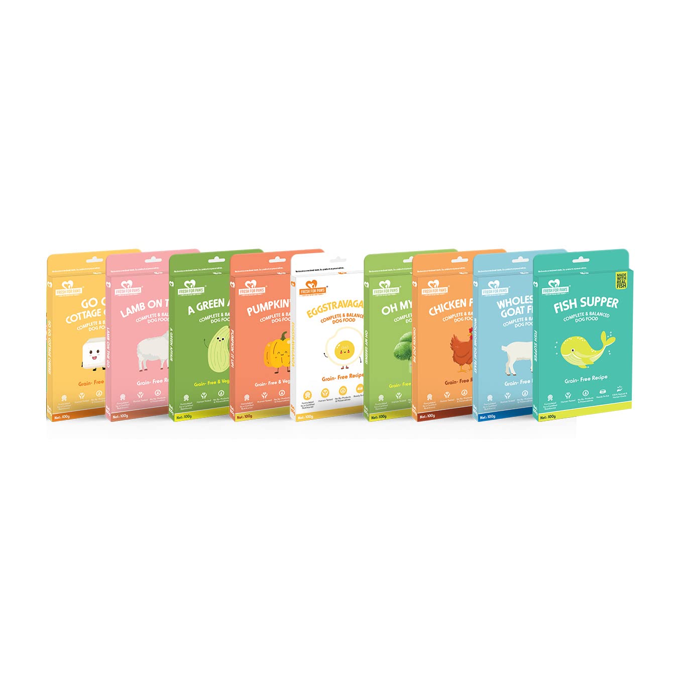 Fresh For Paws 100% Natural and Human Grade All Meal Combo Fresh Wet Dog Food Ready to Eat | Complete and Balanced Meals for Dogs with Healthy Fats and High Protein | Combo| Pack of 9, 100 Gram Each (B0BQ1CLSZX) Amazon Price History, Amazon Price Tracker