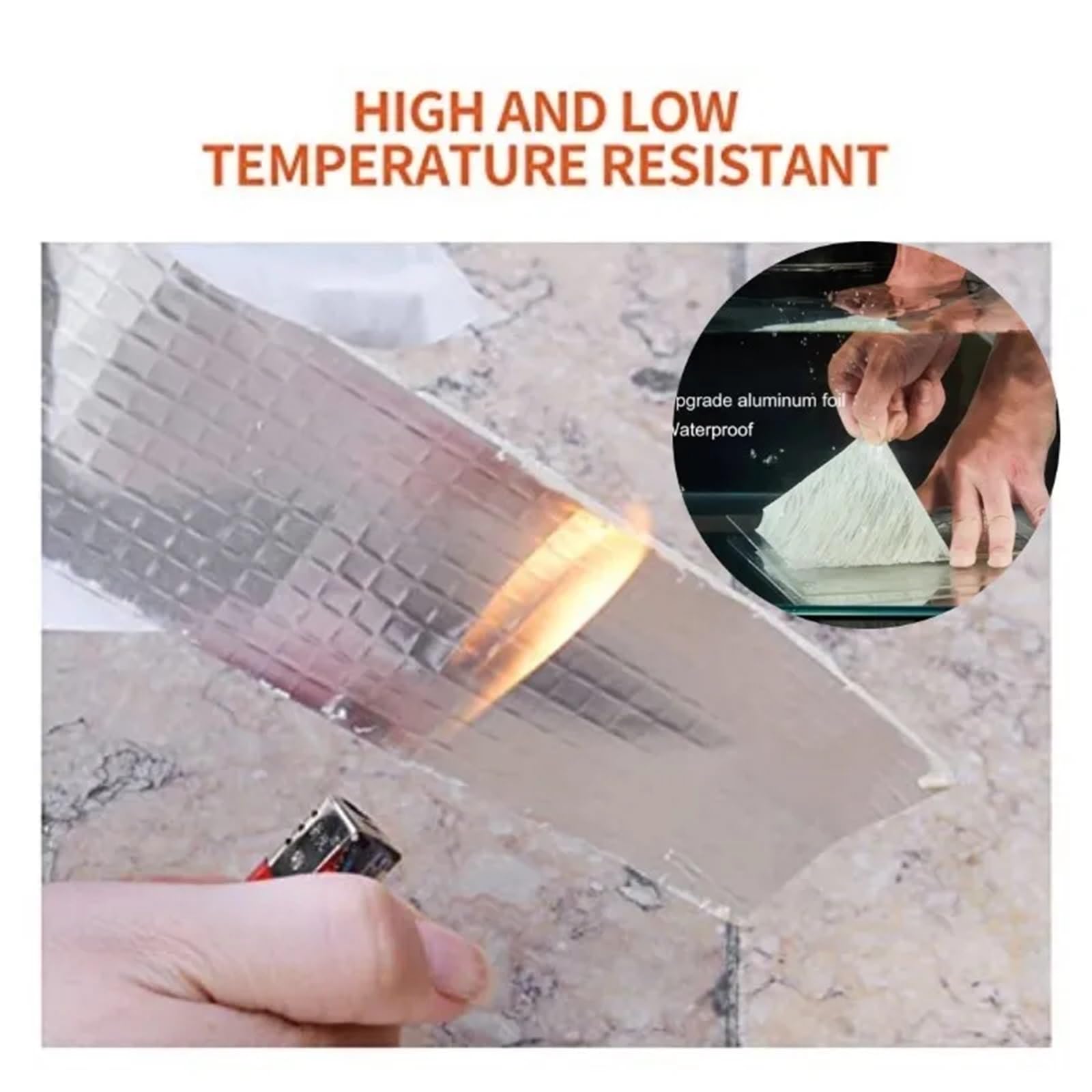 Cinta De Butilo Para Reparación Cinta impermeable de aluminio de butilo for techo, a prueba de fugas, resistente a altas temperaturas, tuberías, paredes, pegatina de fugas, cinta súper adhesiva for fi