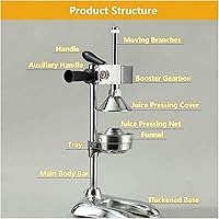 Vista 3 de Cast Iron Orange Juice Squeezer, Hand Press Citrus Juicer Extractor, Easy Juice Extraction for Commercial Use