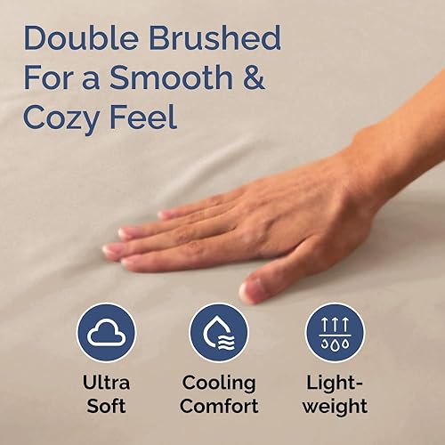 Miniatura 182 de King Fitted Bed Sheet - Bottom Single Fitted Sheet Only - Ultra-Soft Hotel Luxury Bedding w/ 8-16 Inch Deep Pockets - Breathable, Cooling & Wrinkle