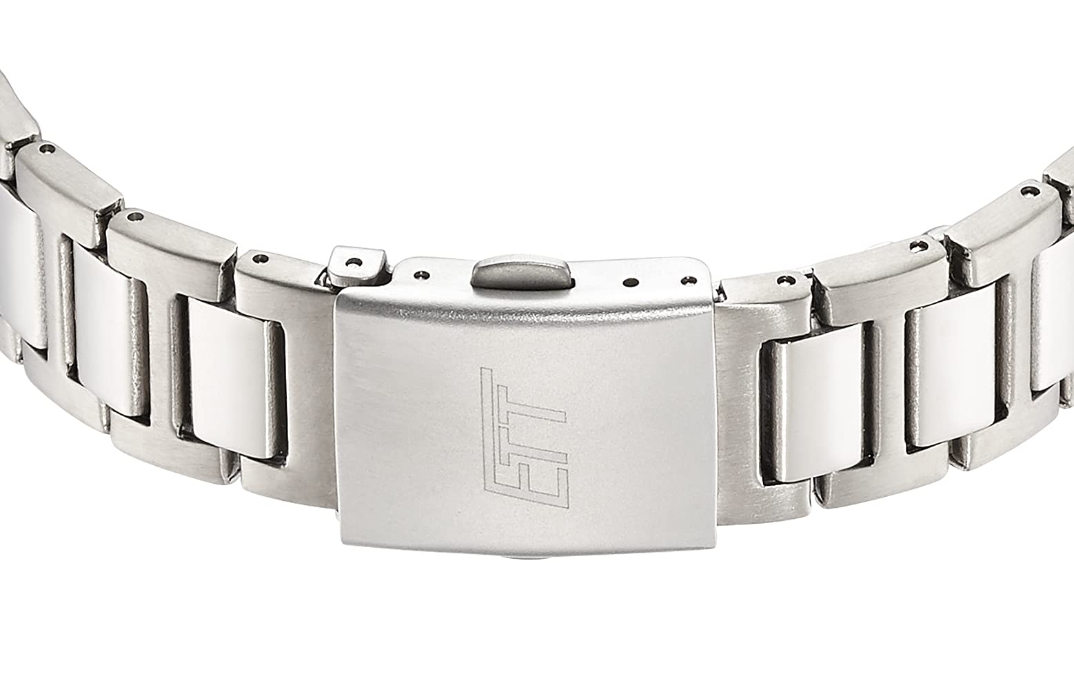 ETT Eco Tech Time Funk Solar Damen Uhr Analog mit Titan Armband ELT-11466-24M