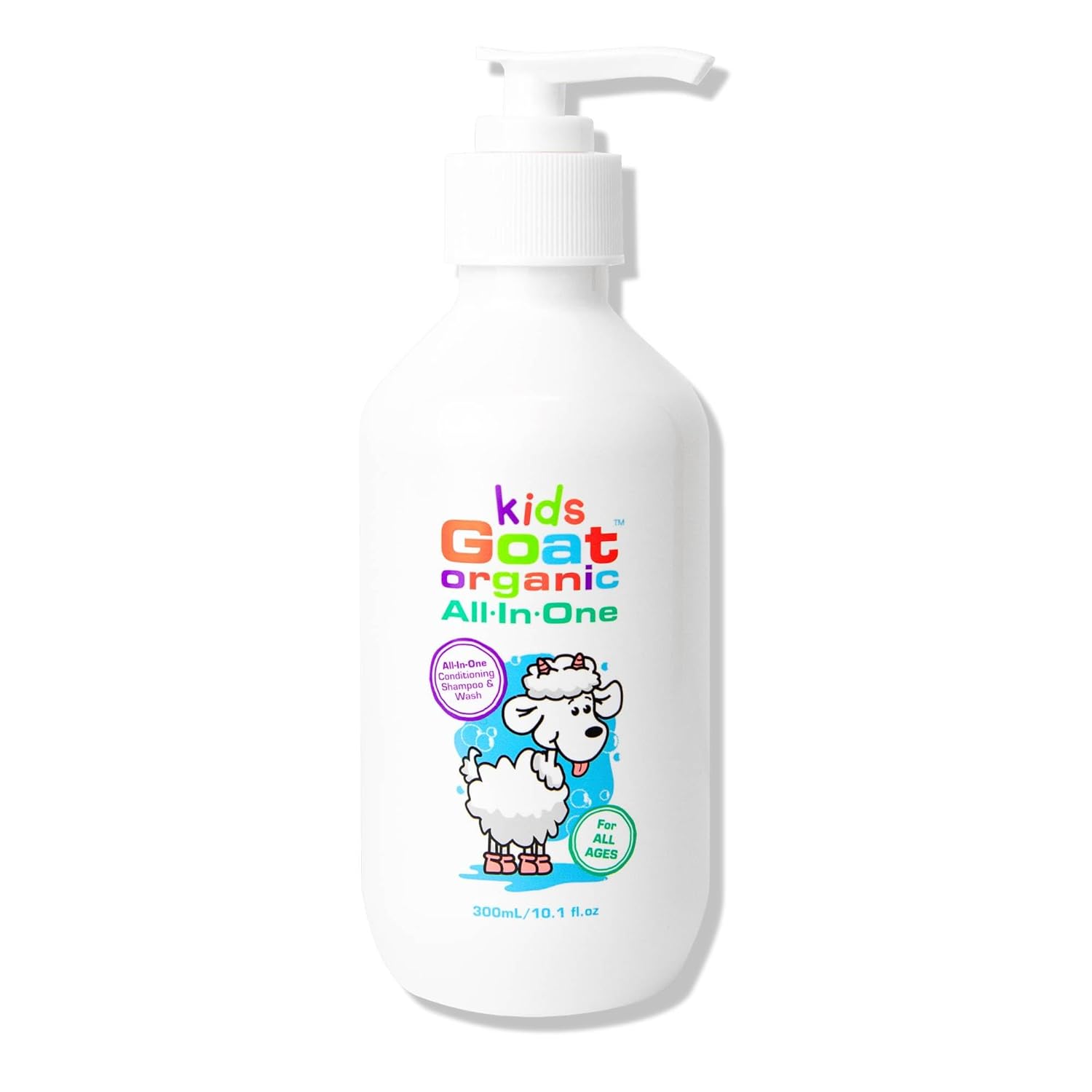 Goat Milk Kids Organic All-in-One Conditioning Shampoo & Body Wash, Cleans and Revitalizes Hair and Scalp, 10.1 Fl oz