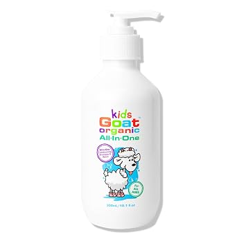 Goat Milk Kids Organic All-in-One Conditioning Shampoo & Body Wash, Cleans and Revitalizes Hair and Scalp, 10.1 Fl oz