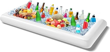 AITUOSI Barres de Service gonflables avec Bouchon de vidange, glacière Gonflable pour Buffet de Glace, Plateaux de Service à Salade pour intérieur et extérieur, bar exterieur