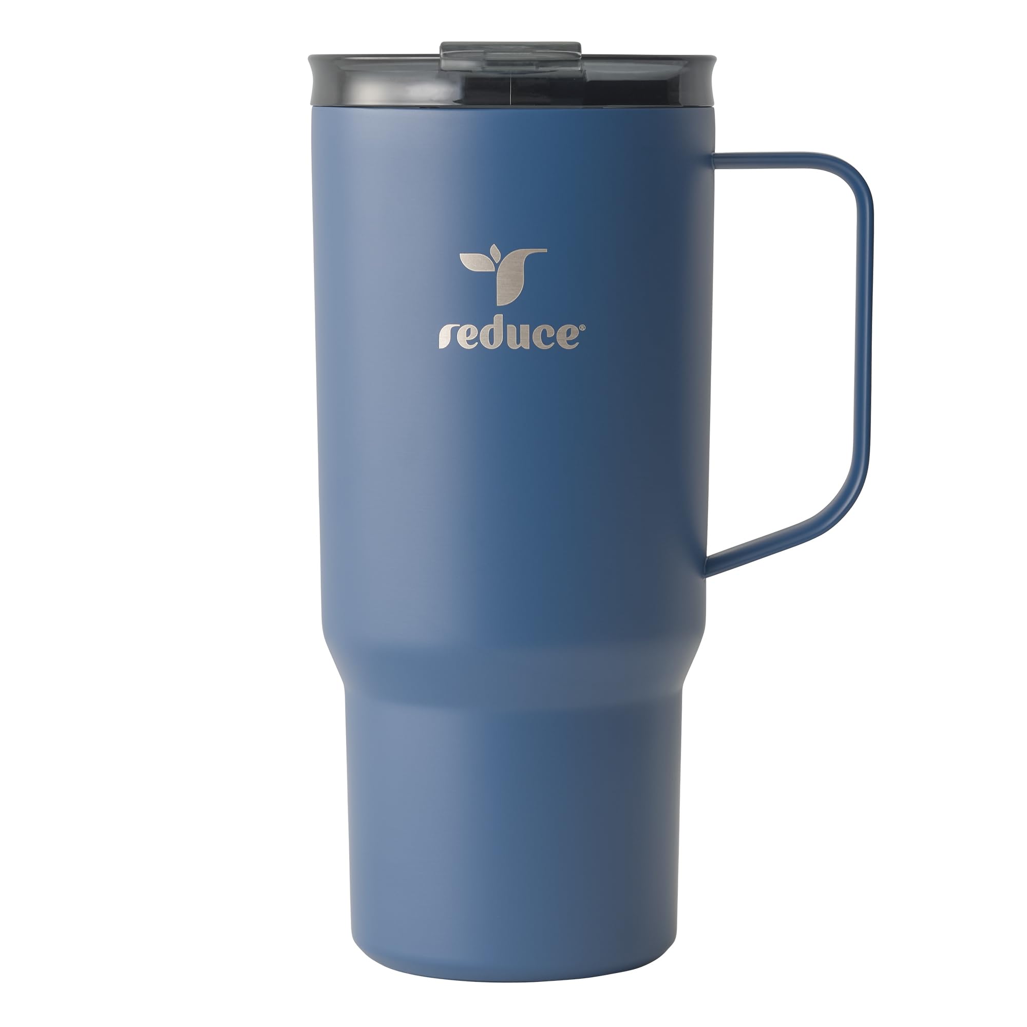 REDUCE 24 oz Hot1 Vacuum Insulated Mug for Hot Tea, Coffee and Other Hot Drinks - With Flo-Motion Lid and Handle, Single-Serve and Cupholder Friendly, Keeps Drinks Hot for up to 8 Hrs, Mineral Blue