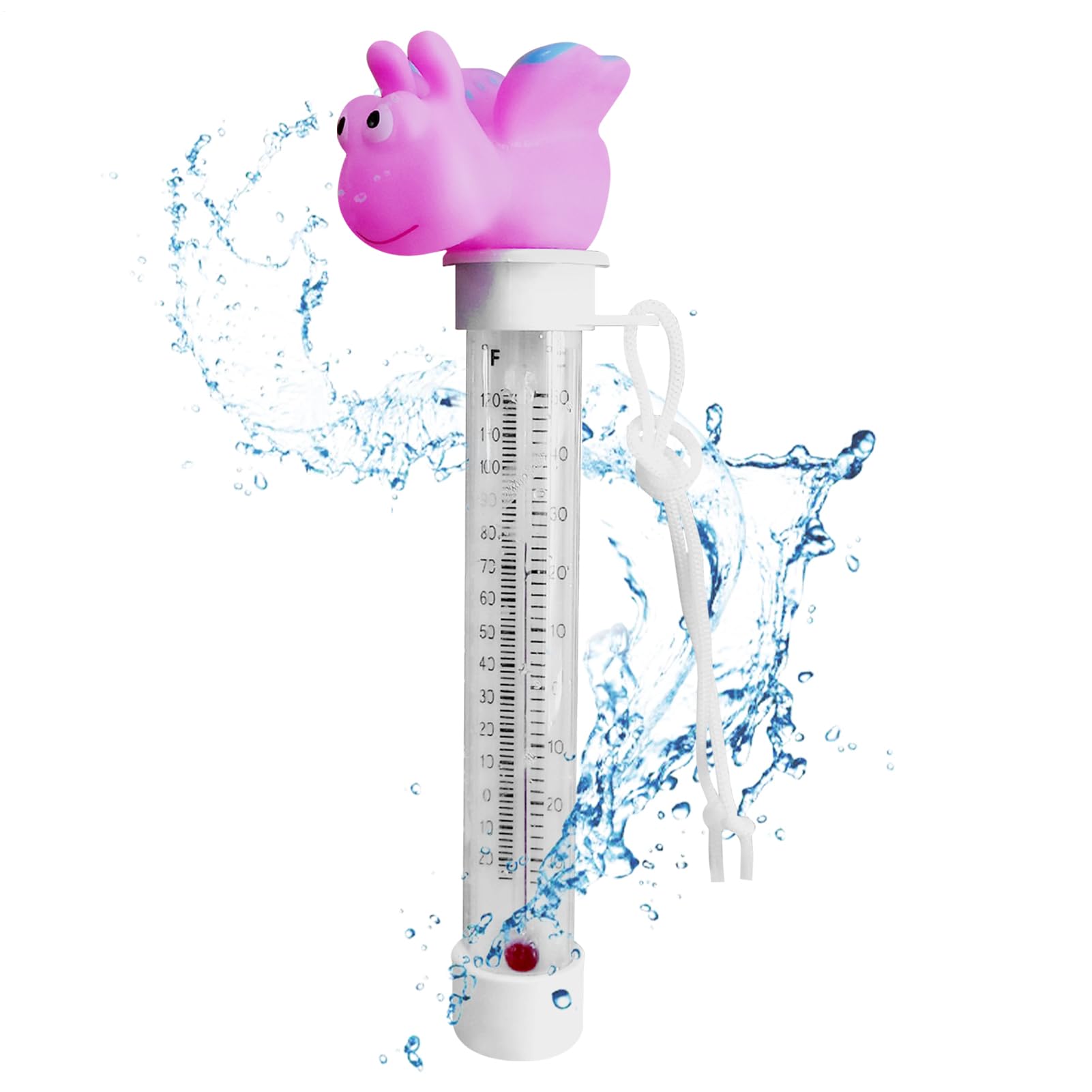 Misuratore per vasca idromassaggio - Cartoni animati Misuratore di temperatura galleggiante per vasca da bagno - Sensore di temperatura impermeabile per acquario Vasca da bagno Lago Spa da interno