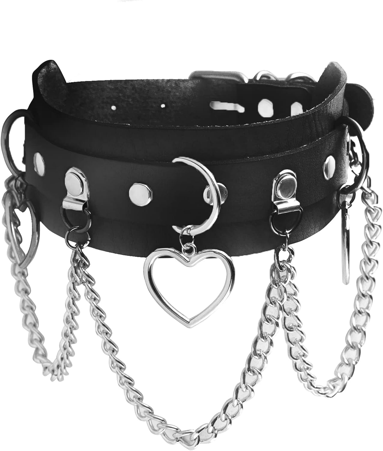 MILAKOO Punk Gothic bloem met ring hart choker punk rock