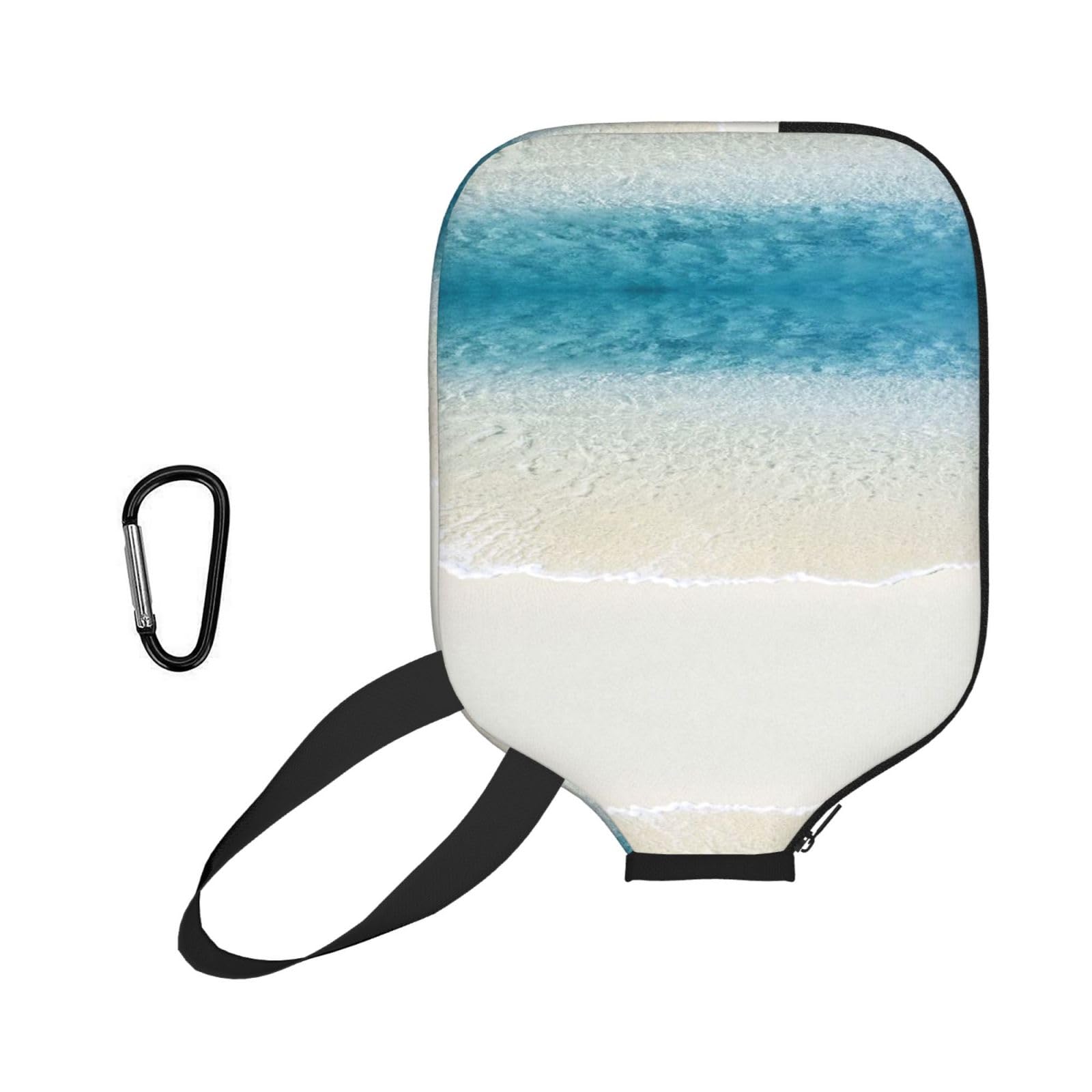 ESNAIUVCD Clear Sea Water White Sand Beach Print