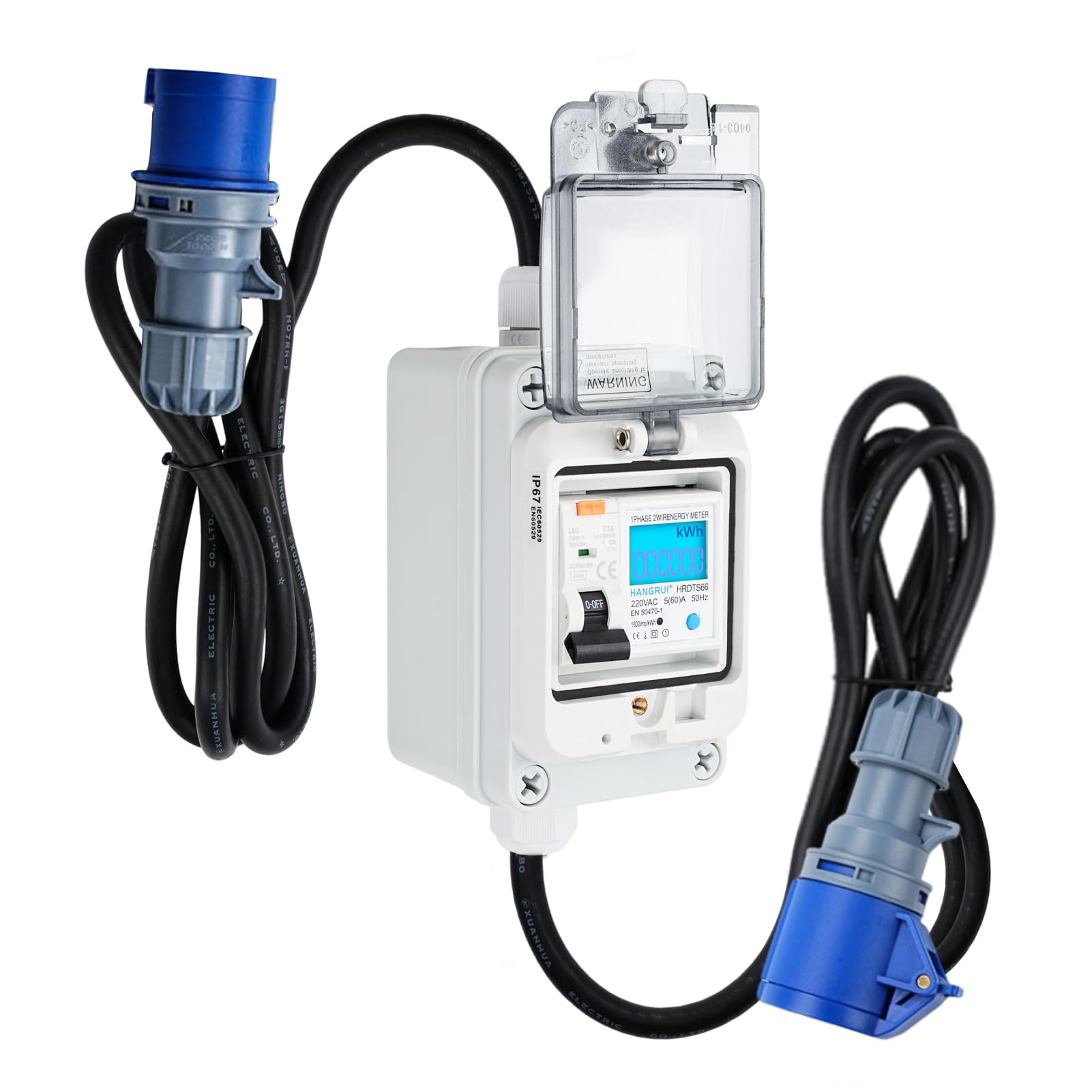 Ons Vermogen Elektriciteitsmeter Energie Watt Volt Ampère Kwh Verbruik Analysato