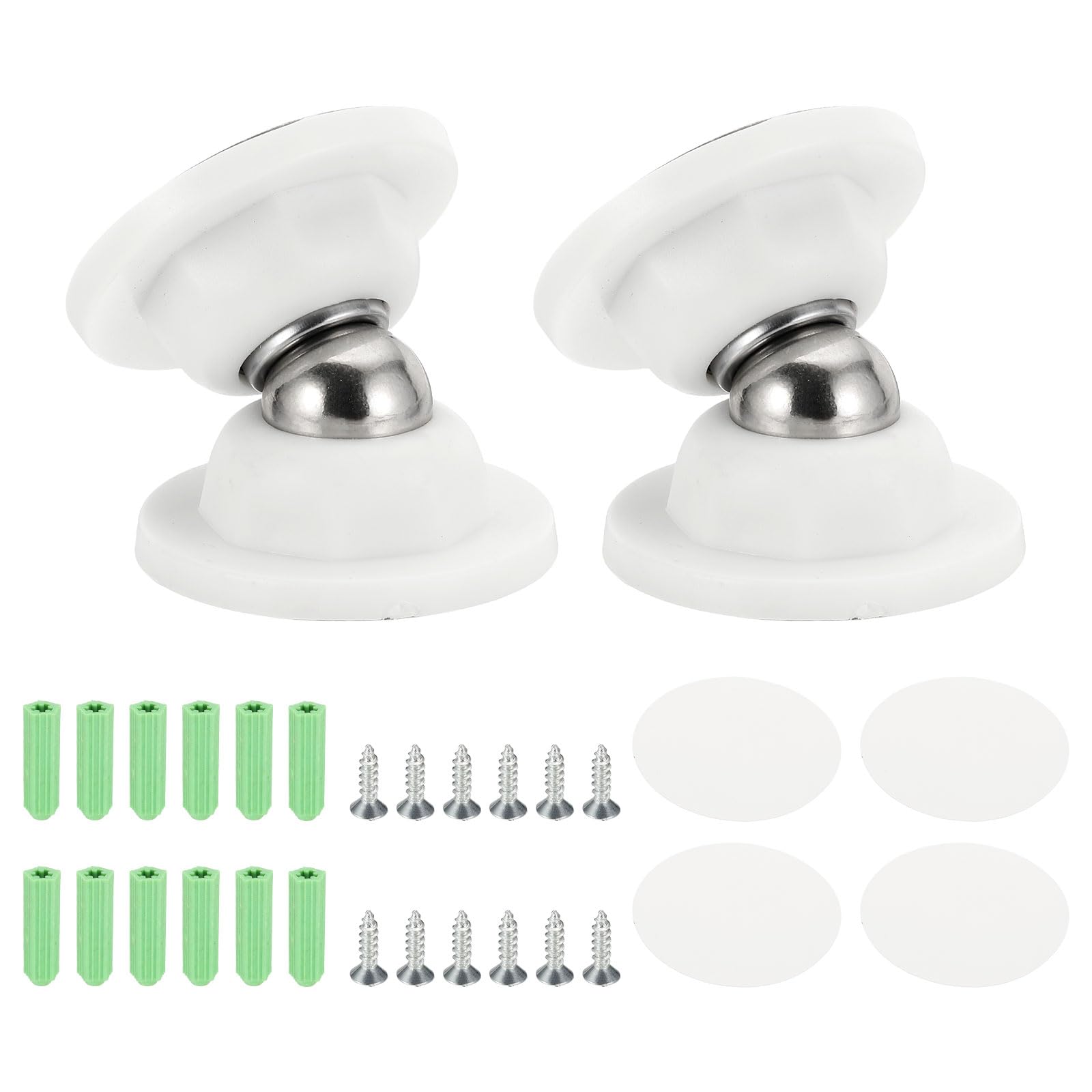 Butées de porte magnétiques blanc pâle lot de 2 avec vis pour camping-car