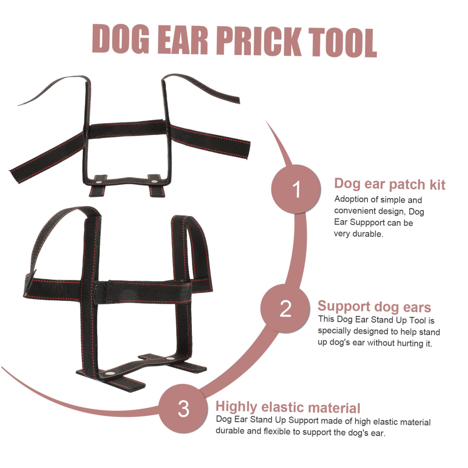 2 Sets Ohraufrichter, Hundeohraufsteller, Hundeohrständer, Haustierwelpenohren, Ohrenband Für Hunde, Hundeohrband Stützset, Ohr Set, Hundeohrband, Welpenohrband Set, Klebeband Für