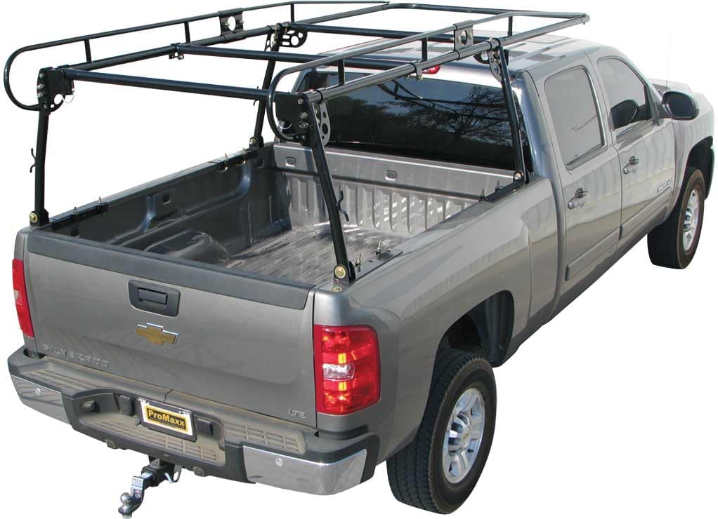 ProMaxx Universal Contractor Truck Ladder Rack | Fits Long and Short Beds | Powder Coated Black (HD Full Size Contractor Grade)