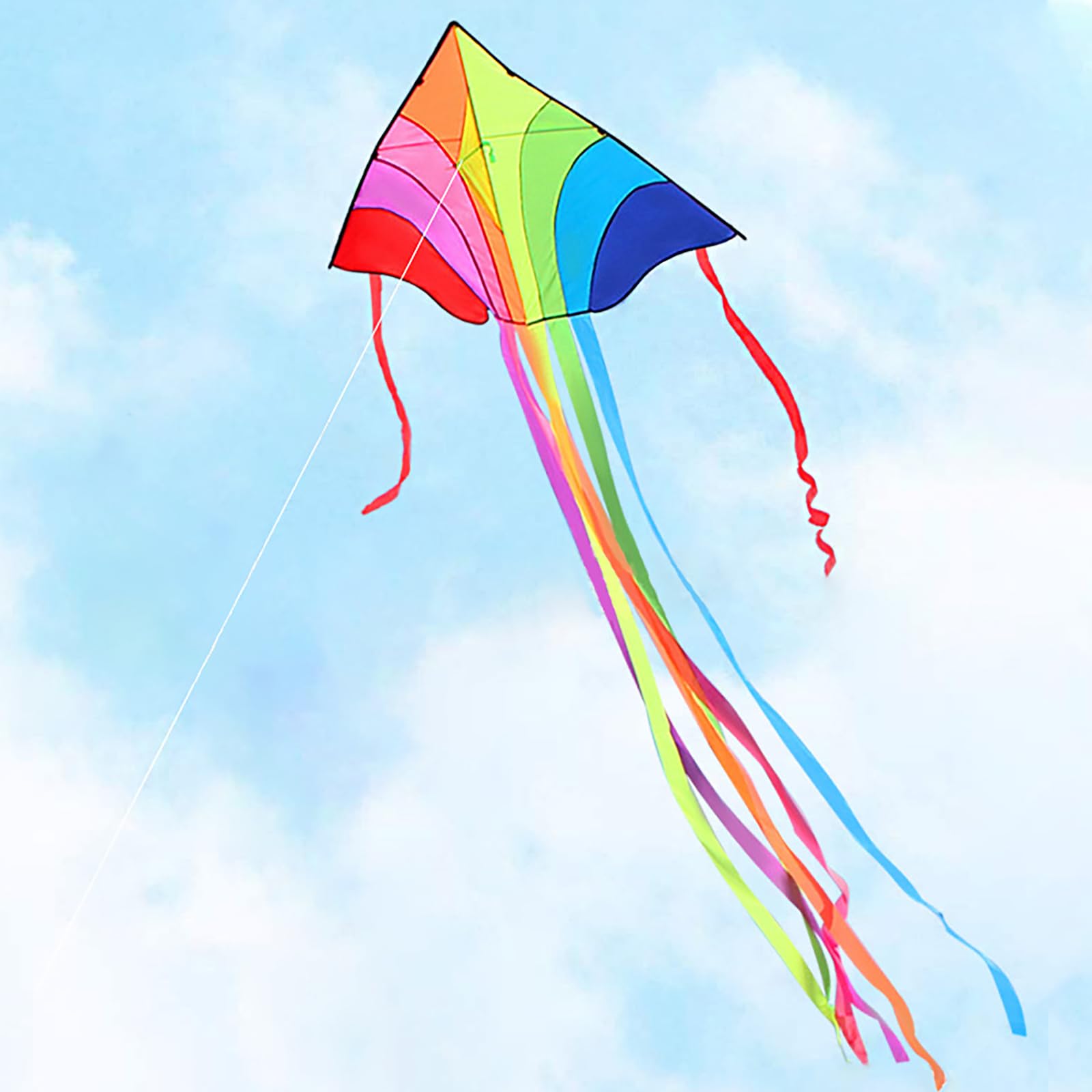 SKHAOVS 2 draghi arcobaleno portatili, con lunghe code colorate, drago tascabile, per principianti, drago volante, aquilone di volo, per giochi e attività all'aperto (colorato