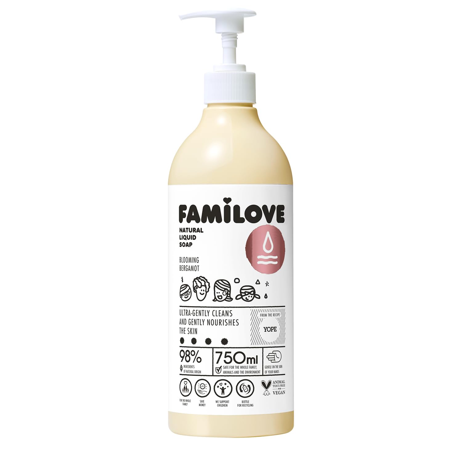YOPE Liquid Hand Wash Moisturising | 98% Natural Ingredients | Neutral PH | FAMILOVE 750ml