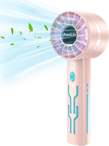 Miniatura 8 de 2 ventiladores turbo portátiles de mano con motor de alta velocidad de 7000 rpm, ventilador personal de refrigeración recargable por USB, 4 Negro 2