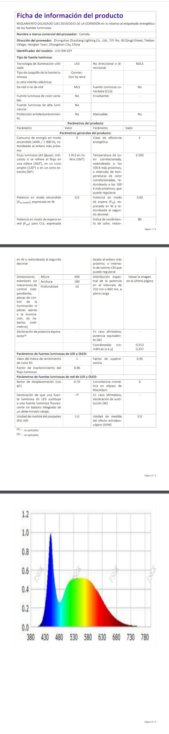 Comely LED Lampada da Specchio Bagno, 9W Luce Specchio LED Nero | 1100LM Specchio Armadio Lampada da Bagno 40 cm per Illuminazione Trucco o del Guardaroba, Bianco Freddo 6500K