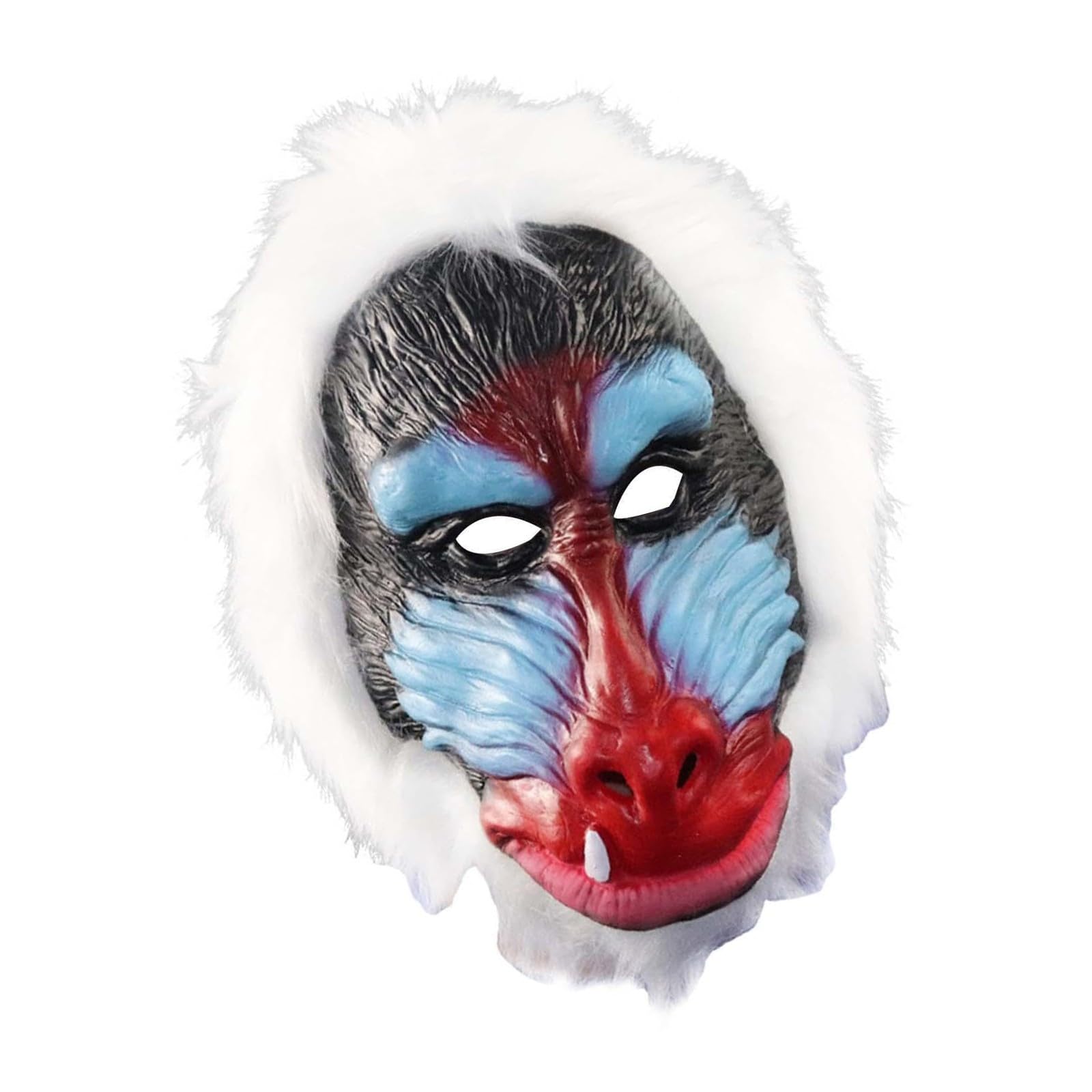Jazuaiao Realistic Chimpanzee Head Breathable Latex Monkey Halloween Costume Accessory for Adult Cosplay Party Breathable Latex Costume