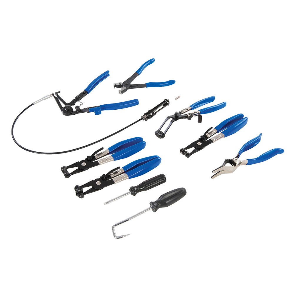 Silverline Tools 984748 Juego de Alicates para Abrazaderas de Mangueras, Azul, 18-54 mm