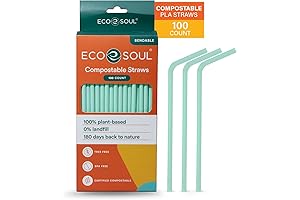 ECO SOUL 100% Compostable Straws for Eco-Conscious Drinkers