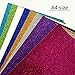 JOHOUSE 30Sheets Vinyl Glitter Cardstock Paper Sheets, Sparkle Vinyl Shinny Craft Sheets, Self-Adhesive Glitter Vinyl Sticker for Gift Wrapping DIY Party Decorations, 10 Colors, A4