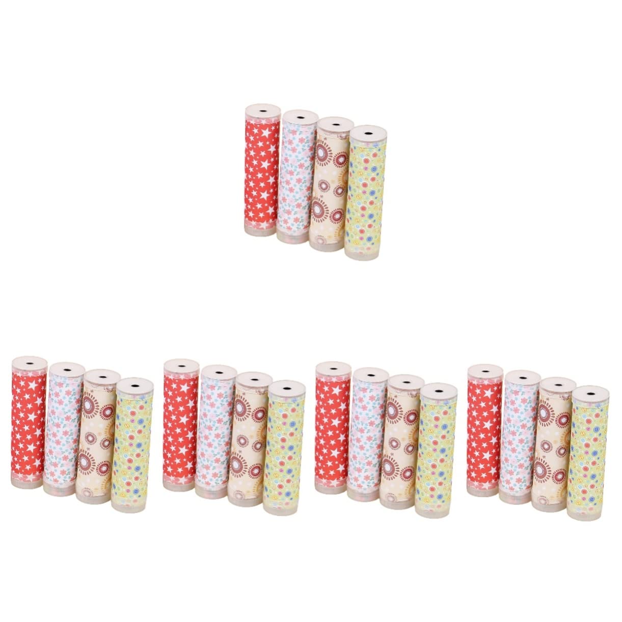 SAFIGLE 20 pcs Kit Paper Teaching Colorful Random Kits Stock Girls Aids Printed Science Birthday Color Day Tools Boys Fun Arts Kaleidoscopes Bag Party Crafts Developmental Material School