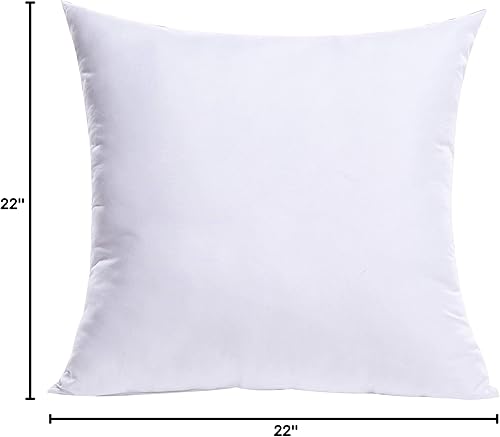 Miniatura 8 de MIULEE - Relleno de cojín cuadrado, cojín decorativo para cama, sillón y sofá, 22 x 22 pulgadas