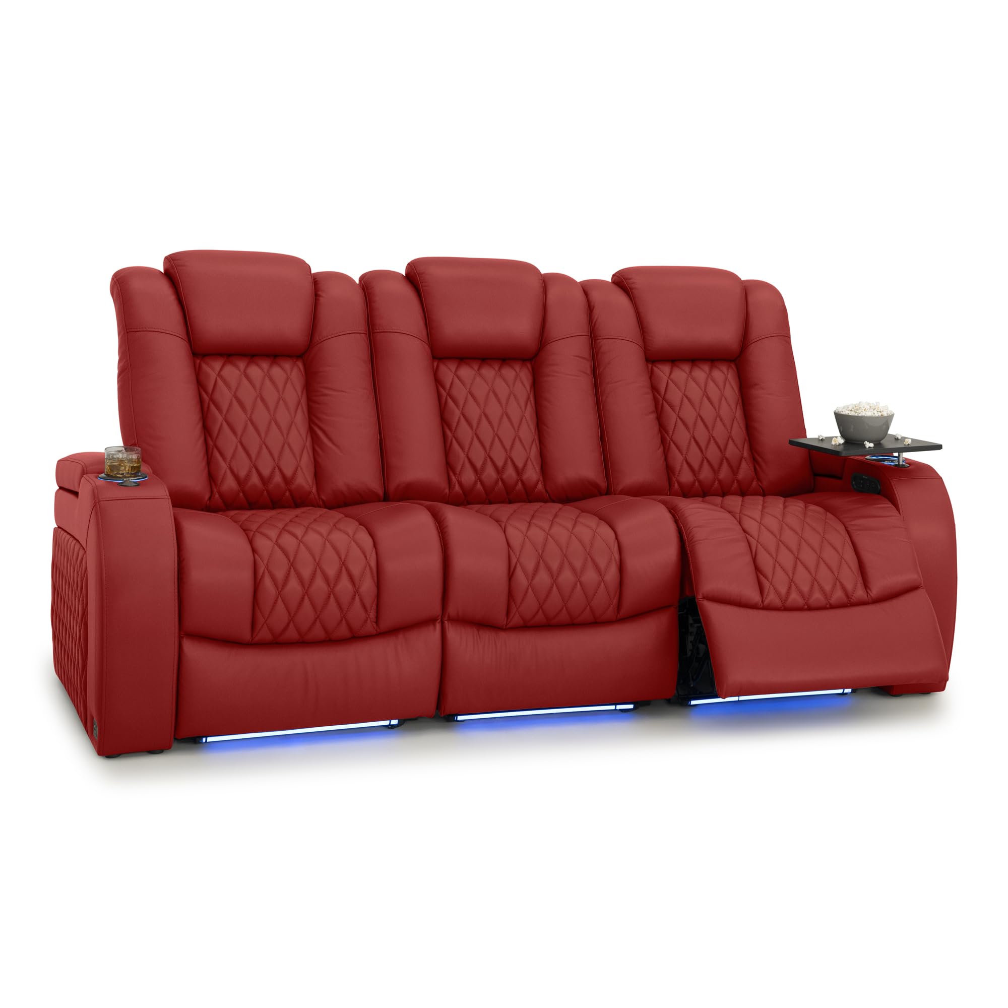 Seatcraft Diamante Home Theater Seating Red Row of 3 Sofa