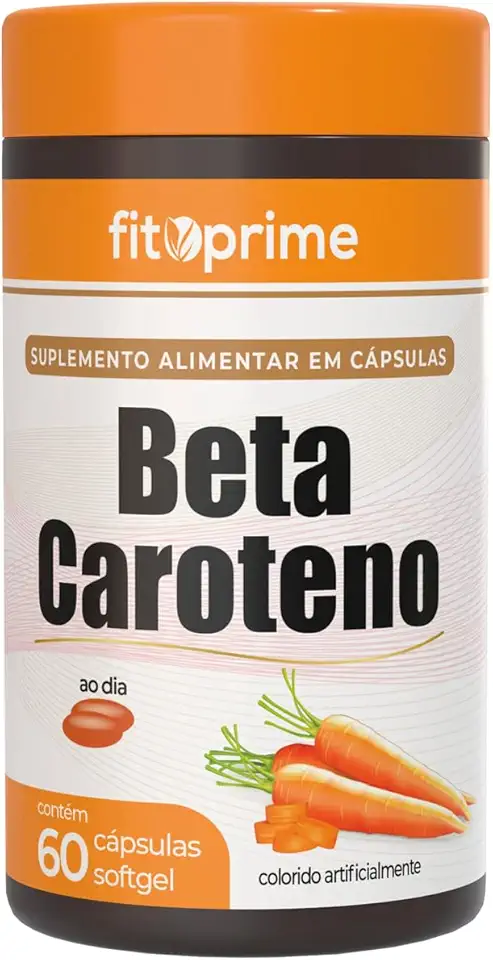 Suplemento Em Cápsulas De Beta Caroteno Fitoprime Betacaroteno Pote 60 Cápsulas Softgel