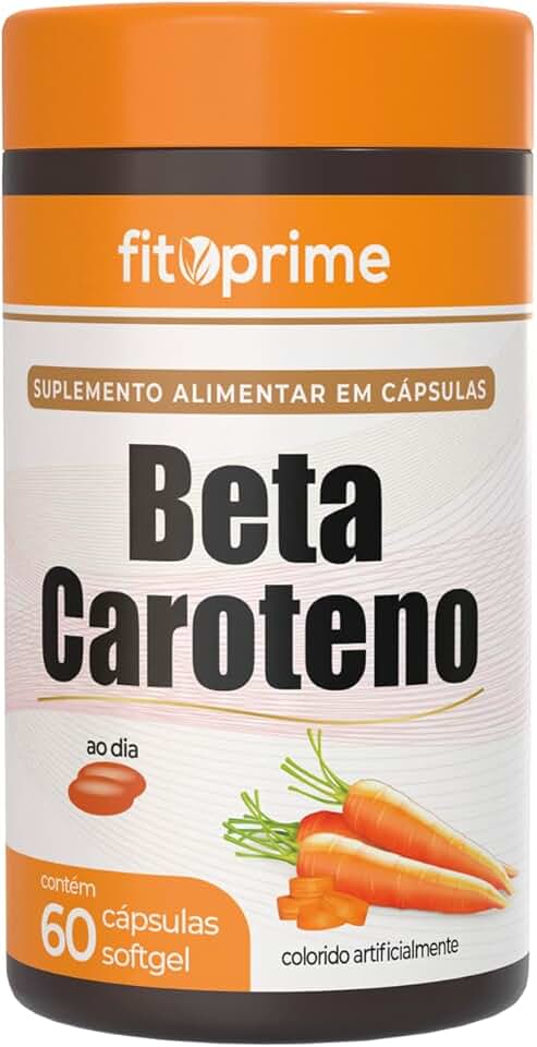 Suplemento Em Cápsulas De Beta Caroteno Fitoprime Betacaroteno Pote 60 Cápsulas Softgel