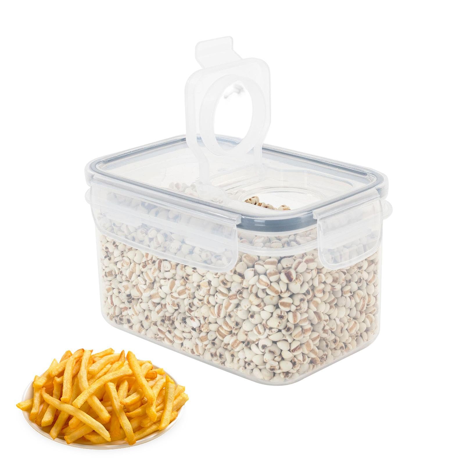 5Piezas Botes Cocina Almacenaje, Recipientes para Alimentos, Contenedores Alimentos Herméticos, Recipientes de Alimentos con Tapa, Contenedores de Almacenamiento de Alimentos para Cereales, Harina