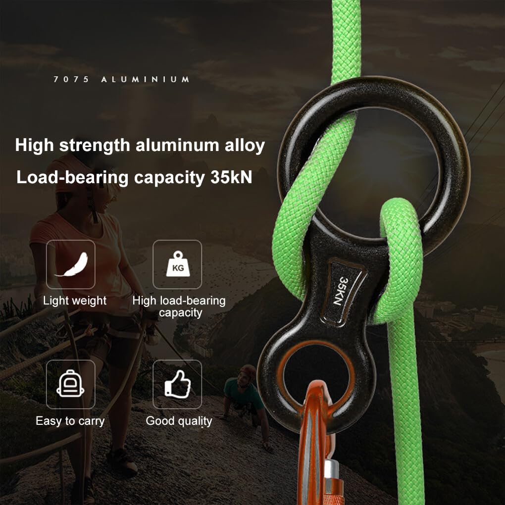 BEALIFE Escalade Descendeur Assurage Descente Camping Huit Anneau En Alliage D'aluminium Poche Descente Sécurité Crochet Gréement Équipement