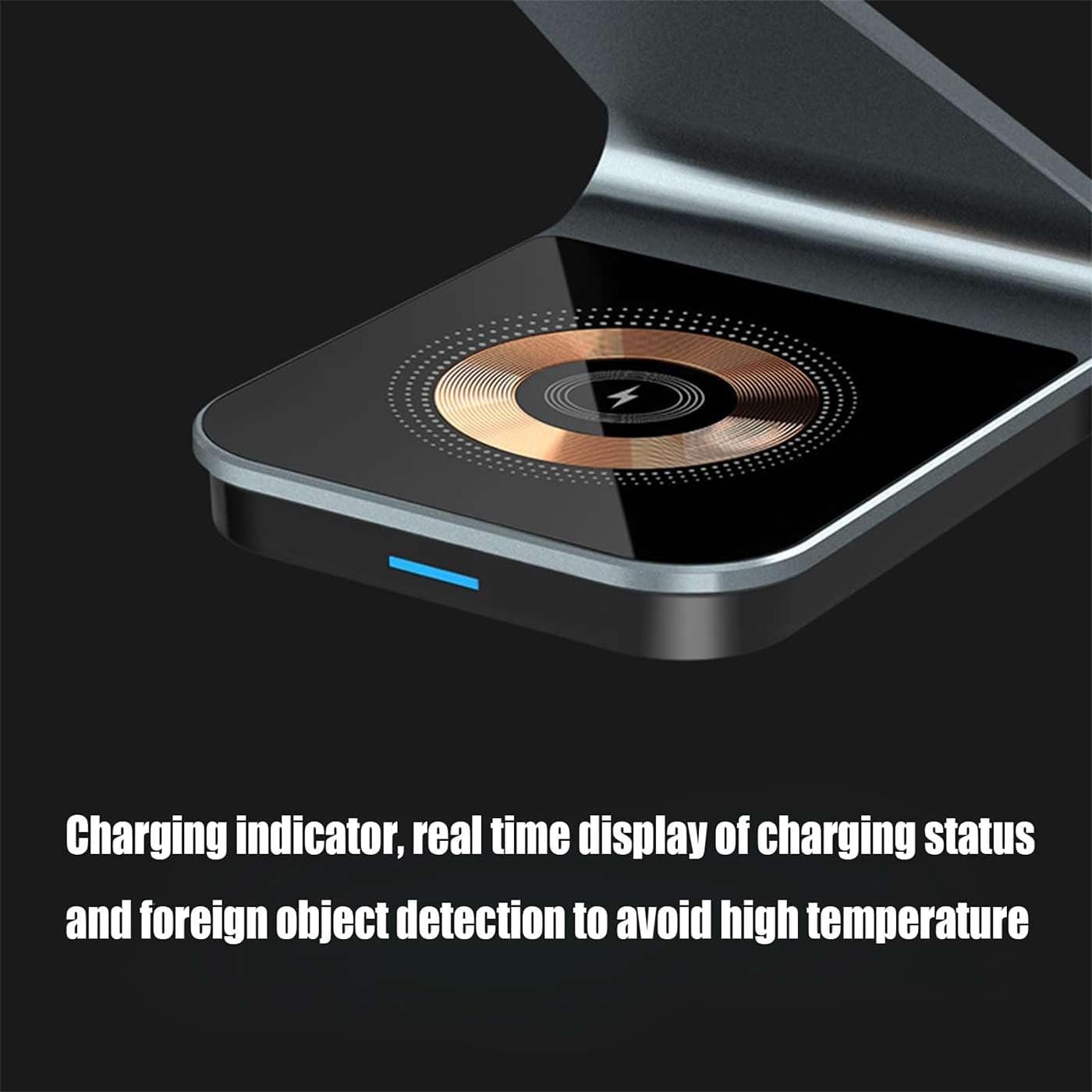 Triomag Charger - 3 in 1 Wireless Charging Station,All in 1 Charger,Clean Desk Wireless Charger,Travel Wireless Charger,Foldable Magnetic Wireless Charger for Mobile Phones,Watches,Headphones (White)