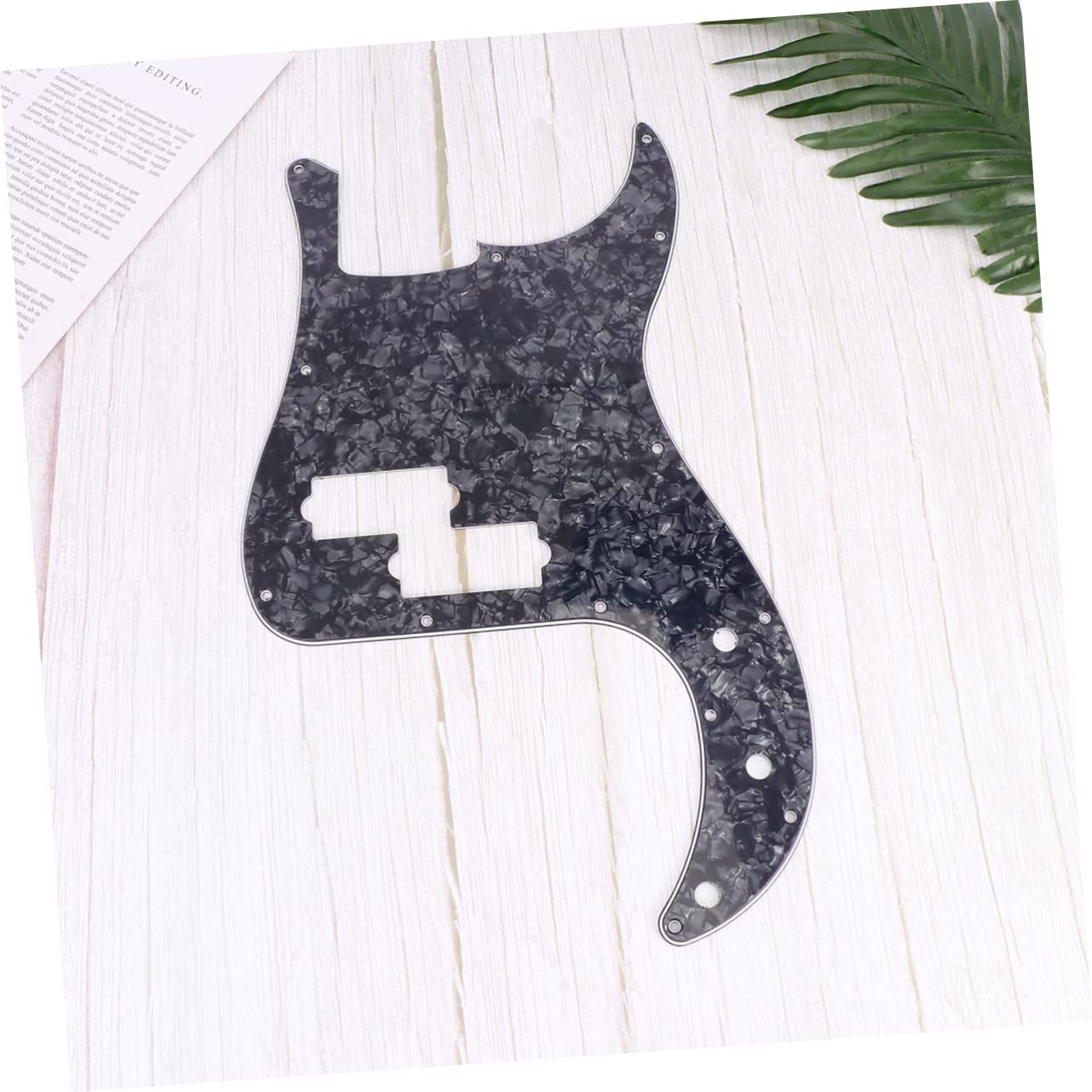 ifundom Fit Bass Guitar Standard Pickguard Scratch Plate 13 Holes Pickguard Guitar Scratch Guard Black