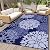 LuxStep Outdoor Rug Waterproof Outdoor Plastic Straw Rug Reversible Patio Rug Mat Outdoor Decor Large Area Mats for RV, Picnic, Backyard, Deck, Balcony, Porch, Beach, Camping, 4'x 6',Blue