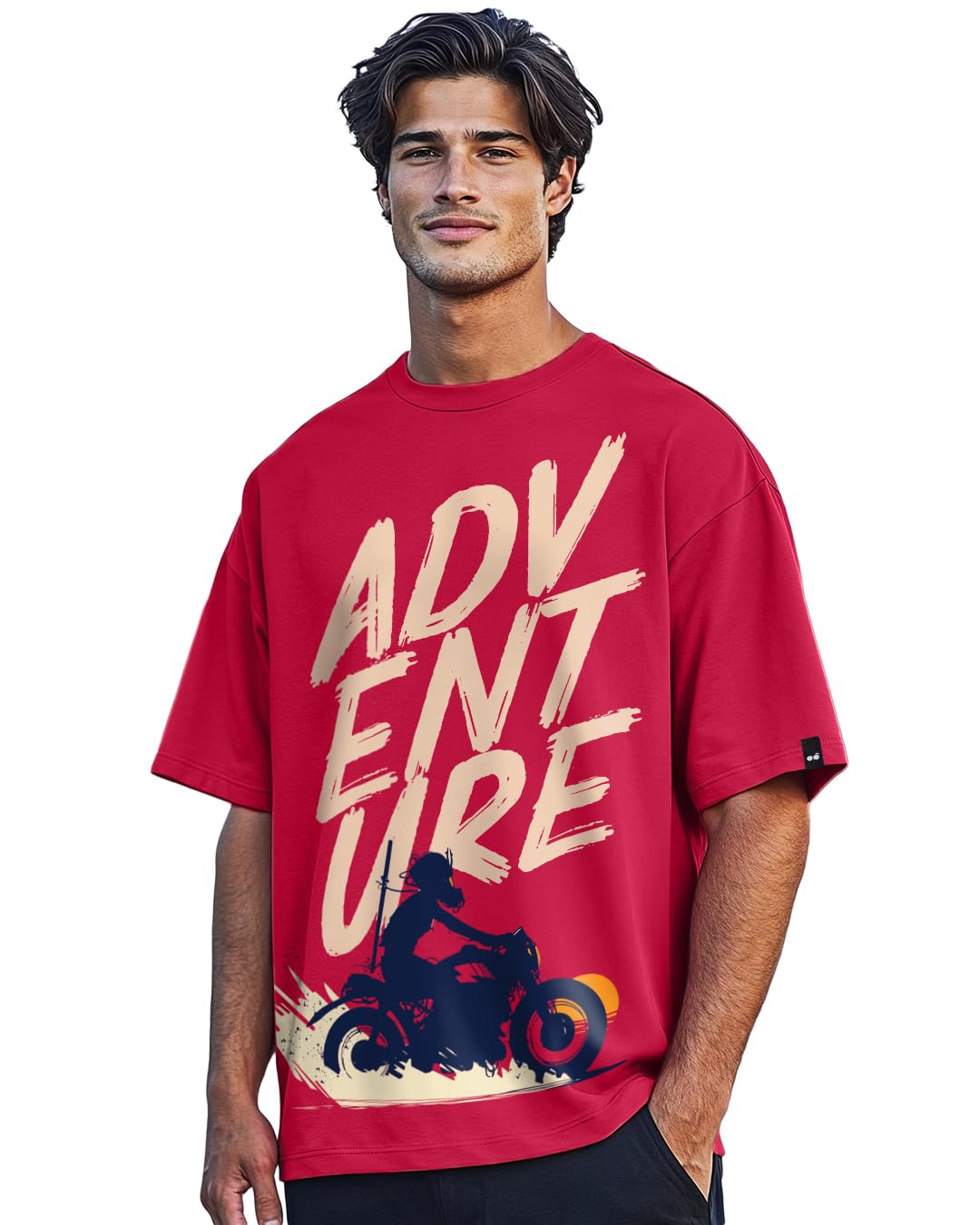 Bewakoof Men's Graphic Printed 100% Cotton T-Shirt - Oversized Fit, Round Neck, Half Sleeves