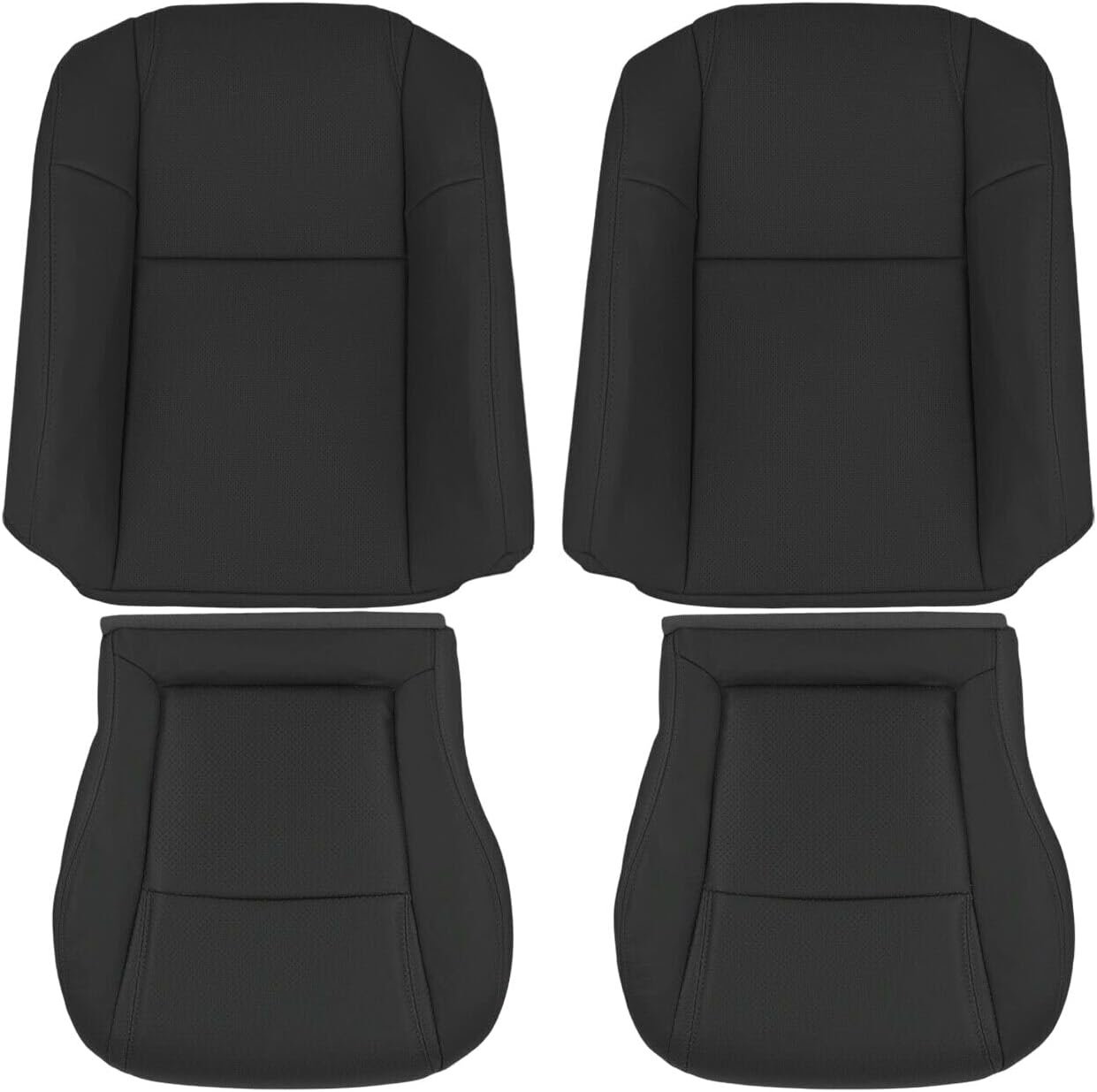 US Auto Seat Cover 2003 to 2005 Compatible with Honda Pilot 2X Top & 2X Bottom PerCompatible withated Leather Covers Black