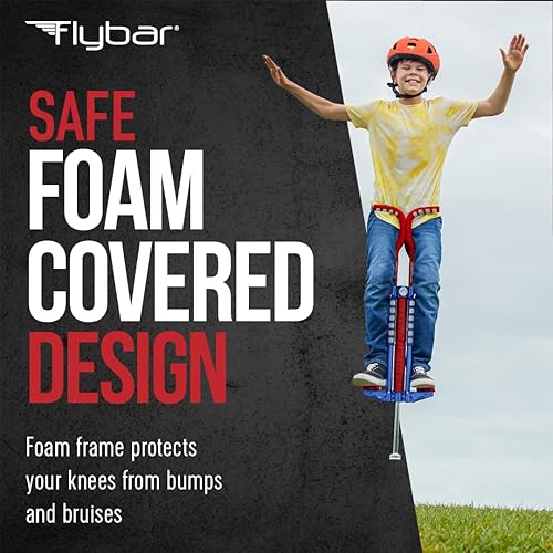 Miniatura 43 de Flybar Master Pogo Stick - Palo para niños de 9 años, de 80 a 160 libras, asas de fácil agarre, clavijas antideslizantes, juguetes al aire libre
