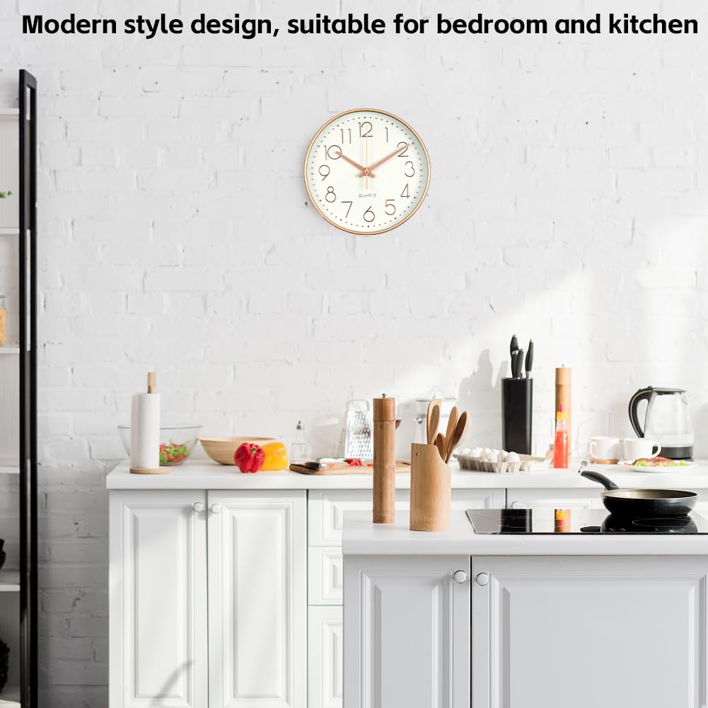 TNSLAND 8 inch wandklok kinderkamer geruisloos, volwassen
