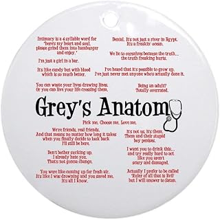 Greys Anatomy Quotes Ornament (Round) Personalized Ceramic Holiday Christmas Ornament Ideas 2019