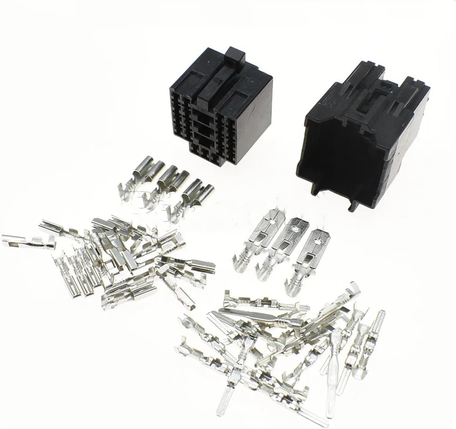 1-20Kits 22 Pin Male Female Automotive Harness Wiring Socket Plug Connector DJ7221Y-2.2-6.3-11 ..3-21(Black Female set,10Sets)