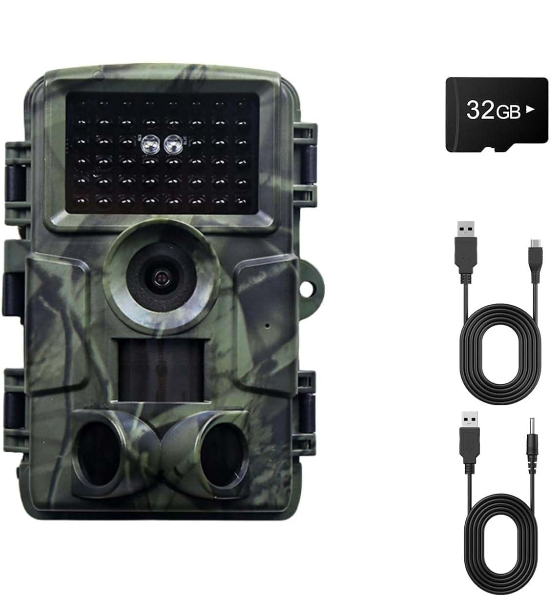 Cámaras de Caza 60MP 4K H.264 Video, Fototrampeo con Visión Nocturna 30m y Activación 0.1s, LED IR 940 NM No-Glow, IP66 - Espía Vigilancia Coche Caza Exterior Nocturna