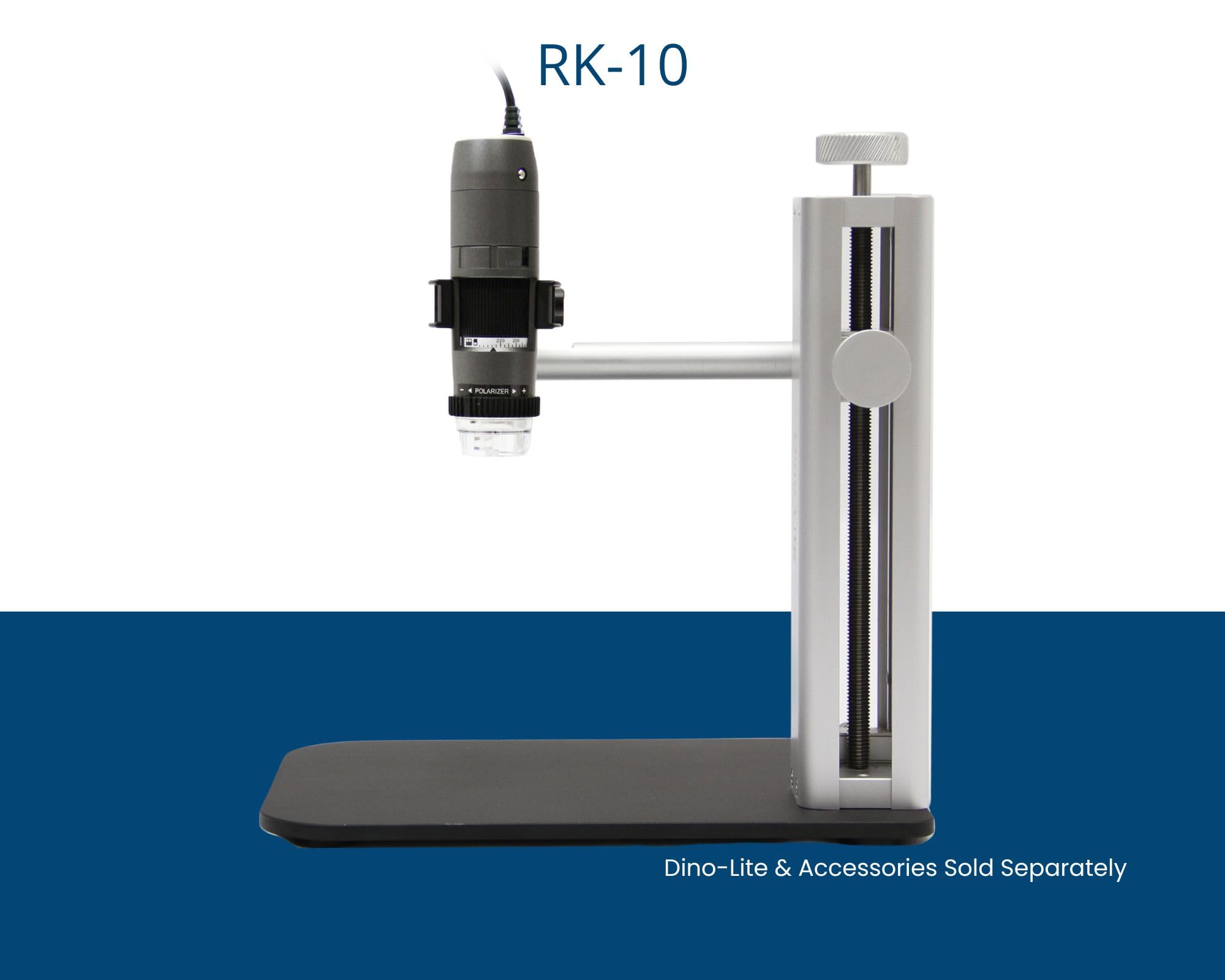 Dino-Lite RK-10A Universal Stand with Fine Focus & Quick Release – 8.6" x 5" x 9"