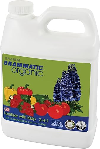 Miniatura 7 de Dramm Drammatic Organic Fertilizante con Kelp 2-4-1, fertilizante líquido hidrolizado para pescado, para verduras, flores y frutas, 1 galón, con