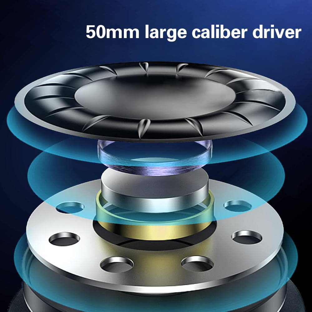 Casque Hi-FI pour Studio de Musique – Unité de Pilotes de 50 mm et Prise Jack 3,5 mm/6,35 mm, Casque Filaire pour Musique, mixage DJ, Enregistrement Audiophile et AMP par Ordinateur