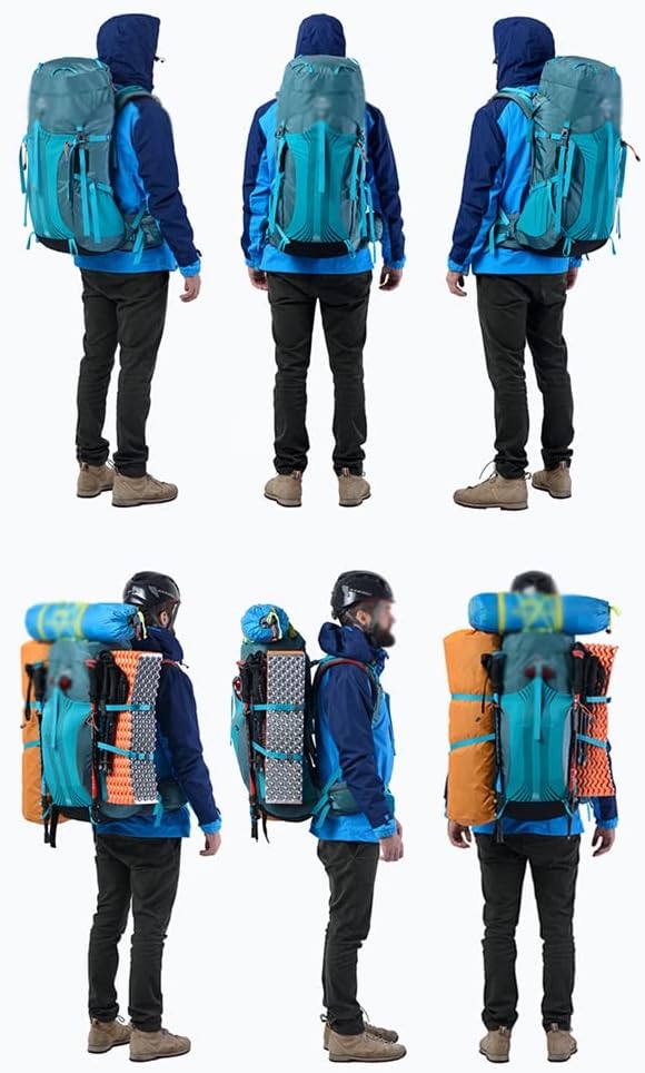Outdoor backpack mountaineering bag men and women hiking 55L large capacity