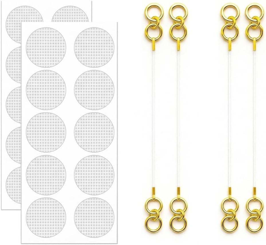 Invisible Ear Lobe Support Chain for Heavy Earrings – 3 Pairs of Transparent Stretchable Ear Chains & 30 Pcs Waterproof Earlobe Support Patches/Stickers – Pain Relief & Ear Hole Protection Kit image 4