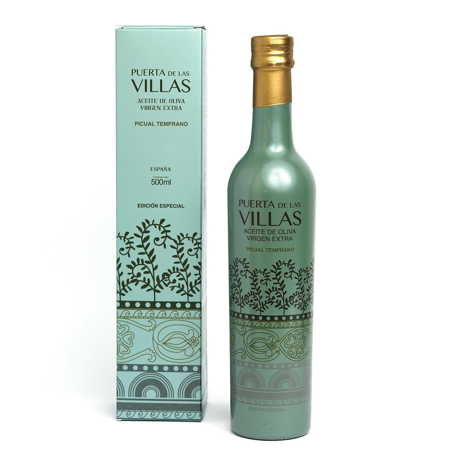 Puerta de las Villas | Aceite de Oliva Virgen Extra Picual Temprano Edición Limitada - Botella de vidrio 500 ml.
