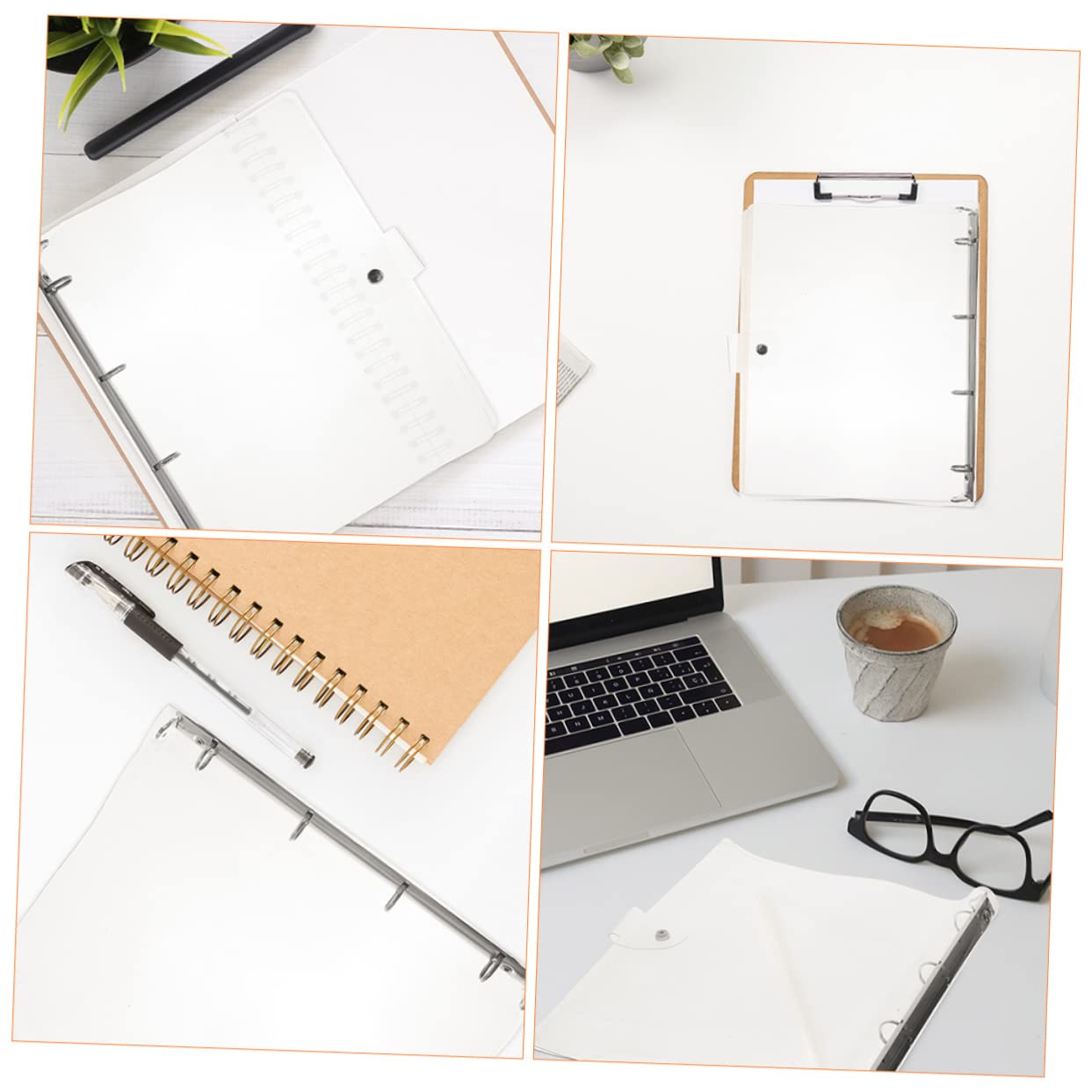 Cartellina Portadocumenti Trasparente 3 Pezzi in Plastico | A4 Binder, Aesthetic Binder, Sheet Protector, File Storage Bag, Back To School Party