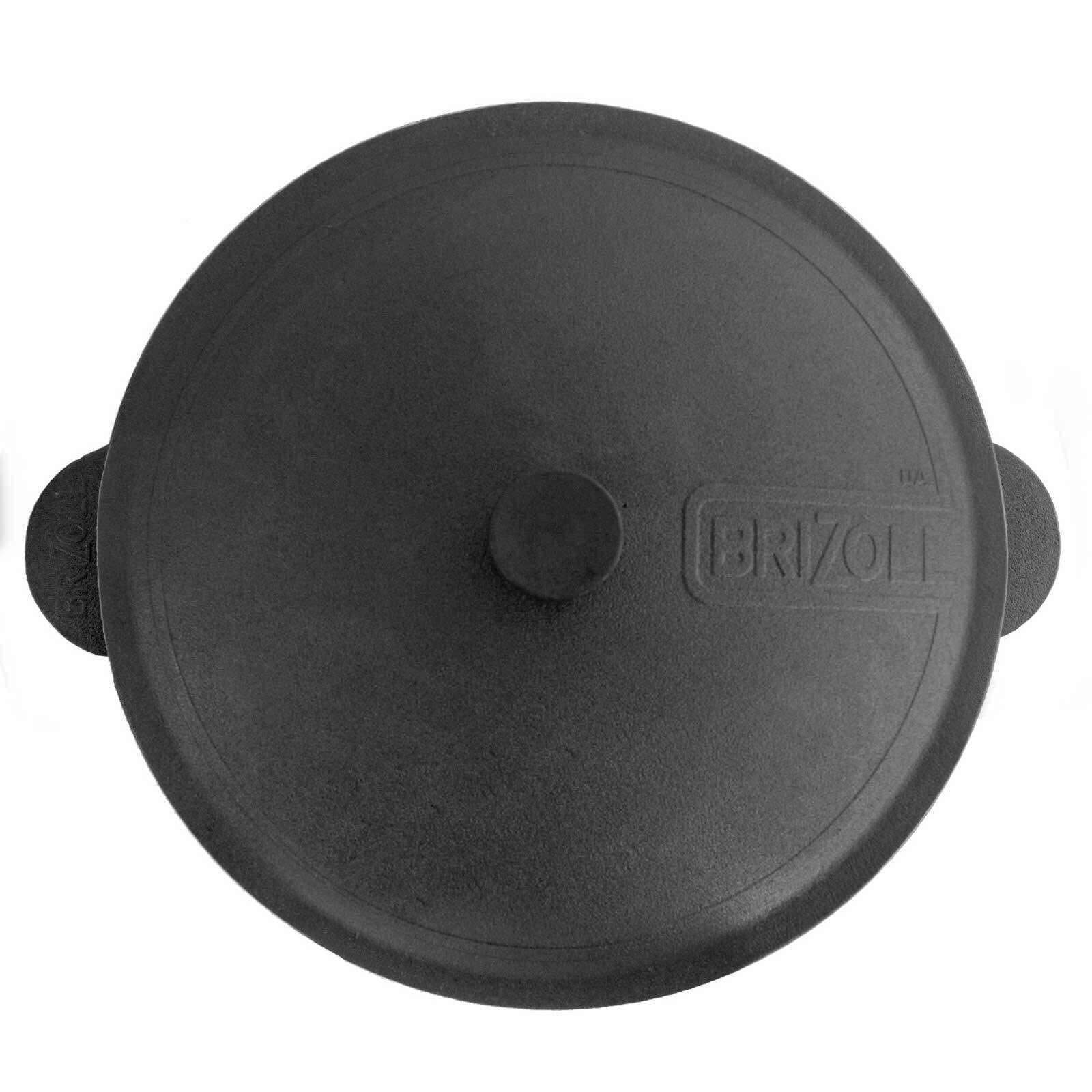 4BIG.fun Poêle en fonte - Diamètre : 28 cm - Avec couvercle en fonte - Avec couvercle en fonte - Pour l'induction - Passe au four